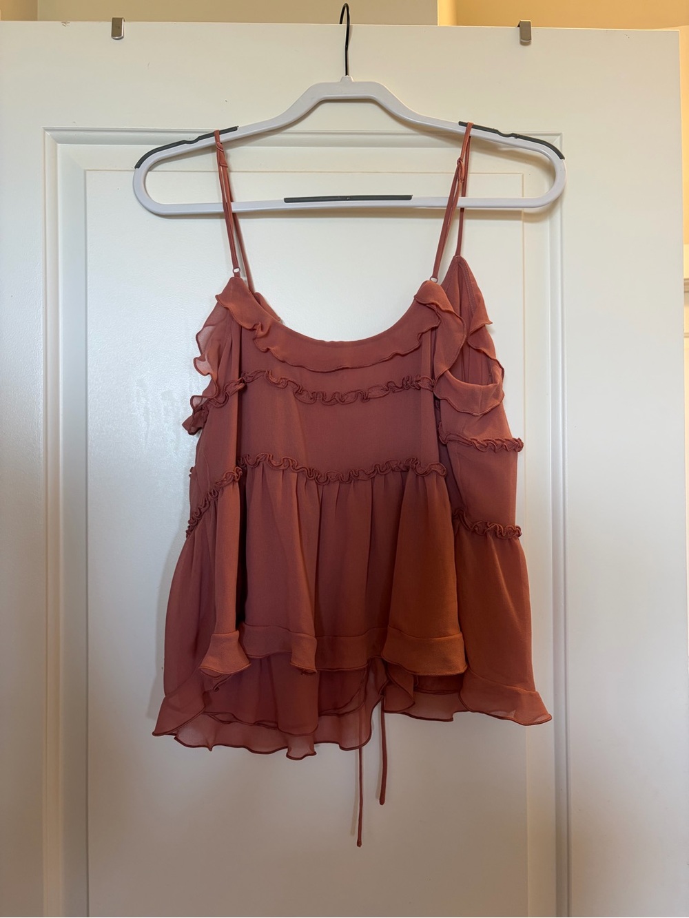 Wilfred Rust Ruffle Tie-Front Camisole - Picture 2 of 2